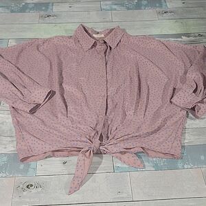 Easel Shirt/Top Blush & Blue sz Large